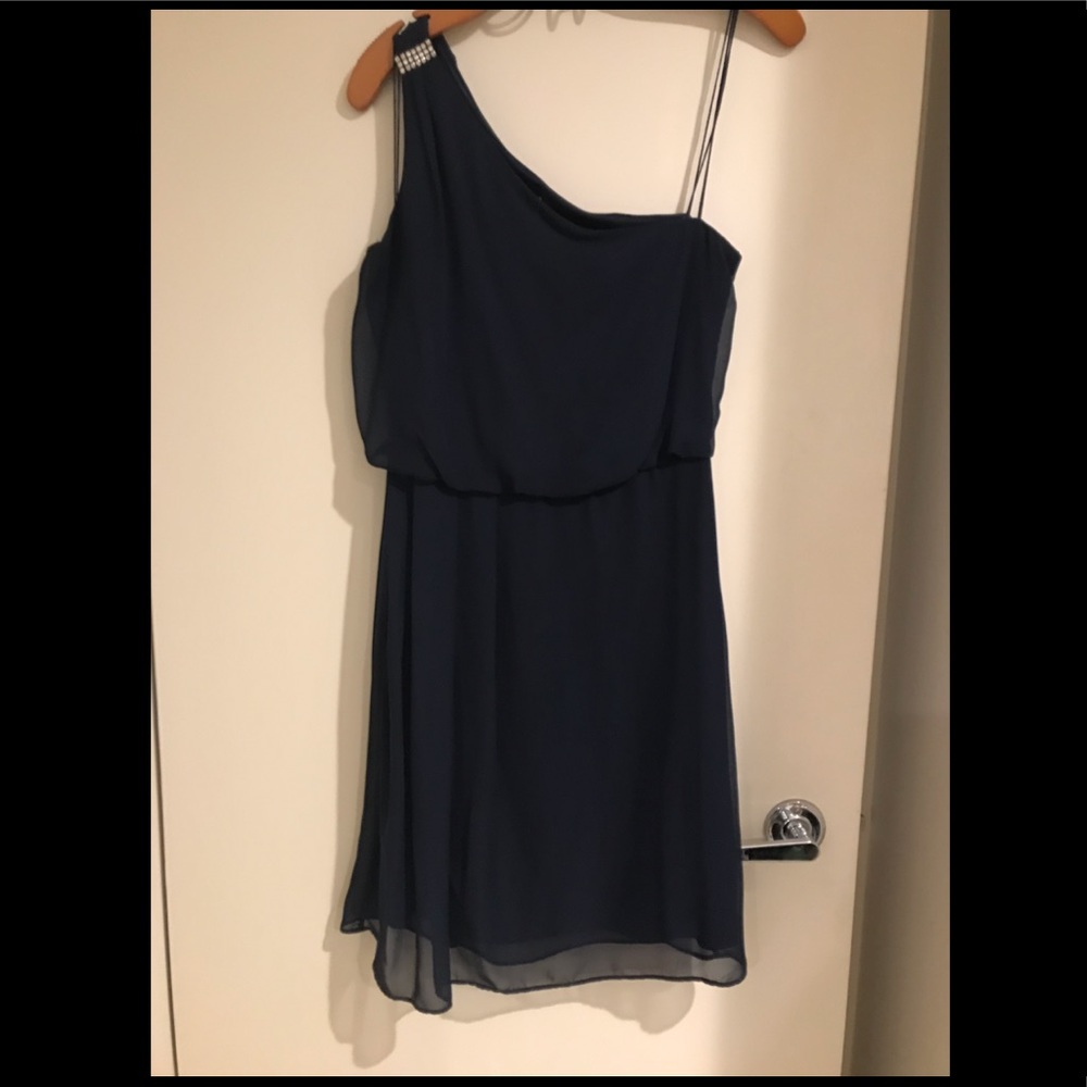 Adrianna Papell One Shoulder Chiffon Dress